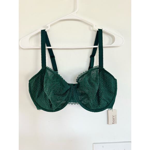 BARE 36DD The Push-Up Without Padding Bra NEW bare necessities B10249 GREEN sexy - Picture 3 of 11
